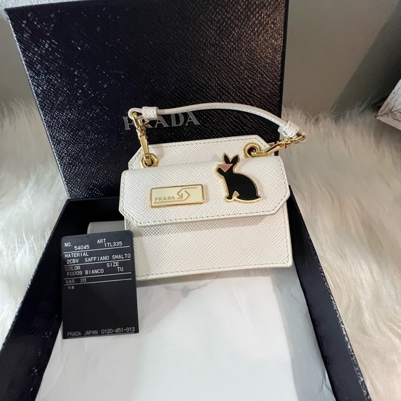 PRADA saffiano rabit bag charm - Picture 10 of 16